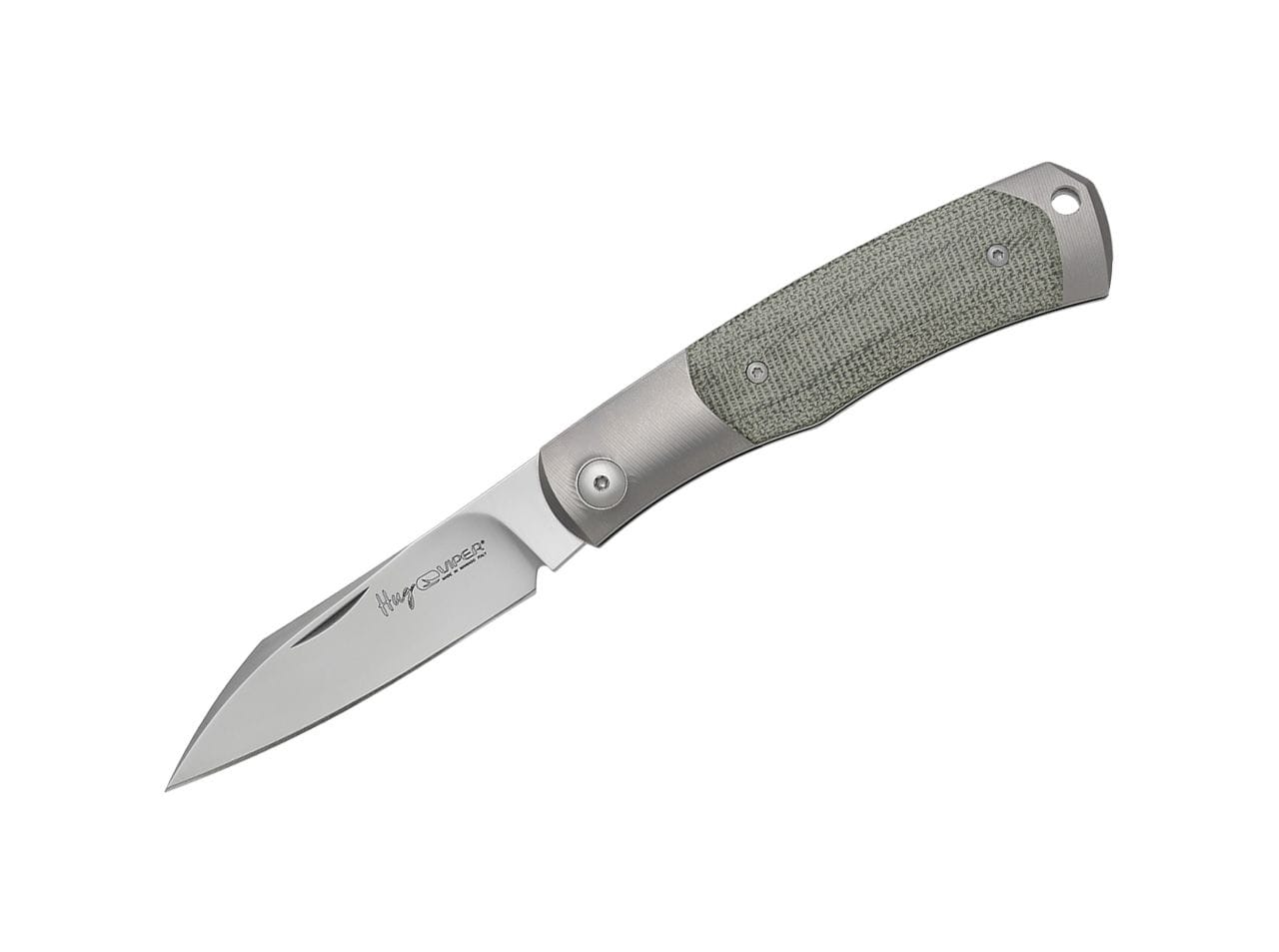Viper Hug Titanium Micarta Green Two Bolsters
