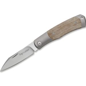 Viper Hug Titanium Micarta Brown Two Bolsters