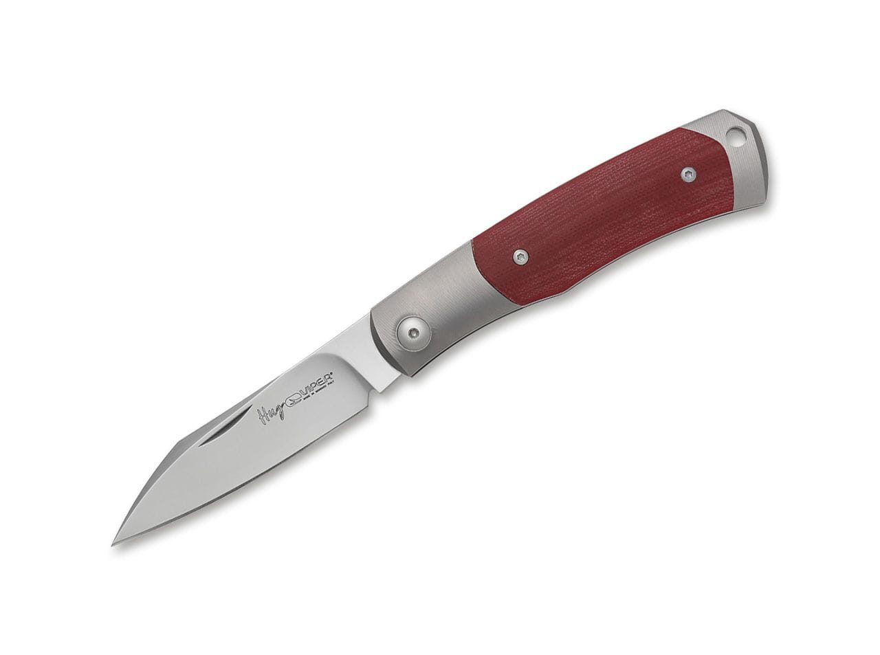 Viper Hug Titanium G10 Red Two Bolsters