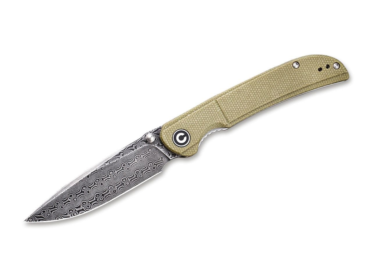 CIVIVI Imperium Damascus Micarta Olive