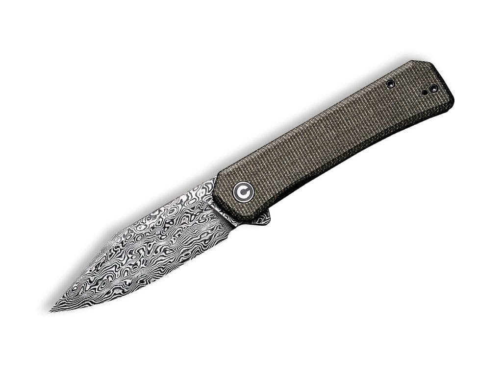 CIVIVI Relic Damascus Micarta Green