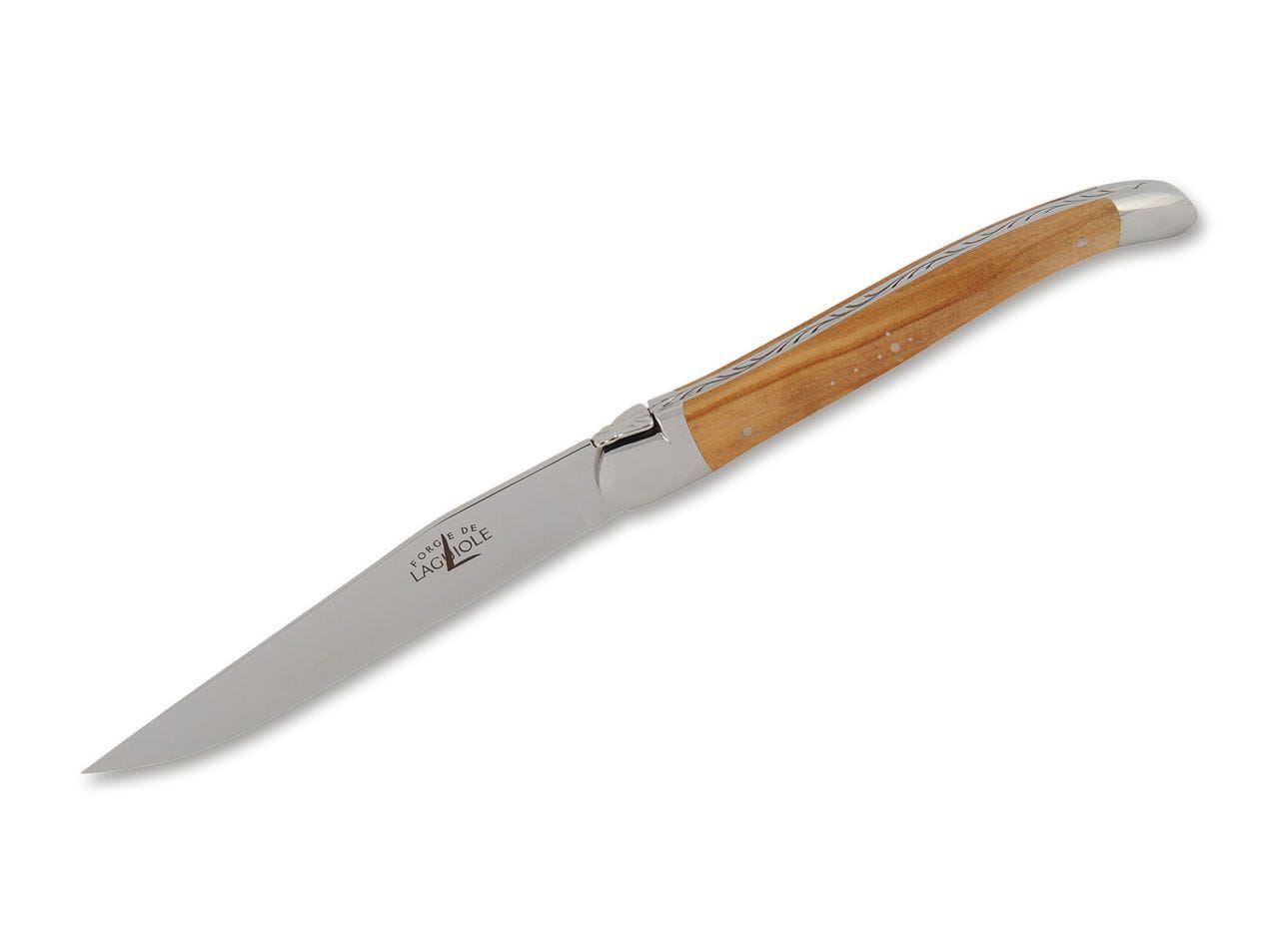 Forge de Laguiole Laguiole Table Knife Set 2 pcs Olive