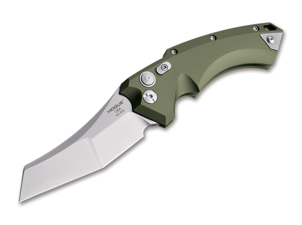 Hogue EX-A05 3.5 Satin Wharncliffe Alu OD Green