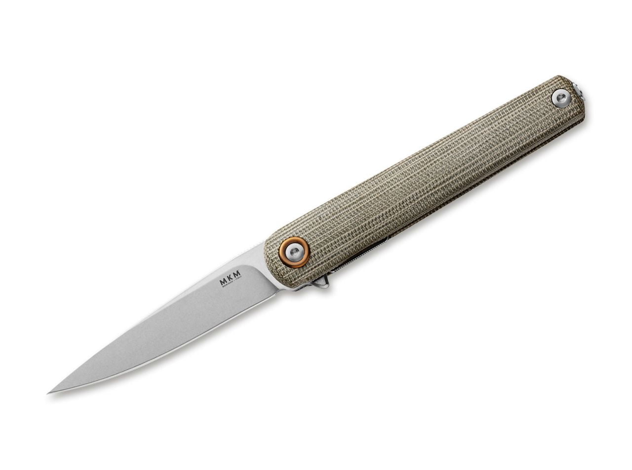 MKM Flame Light Drop Point Micarta Green