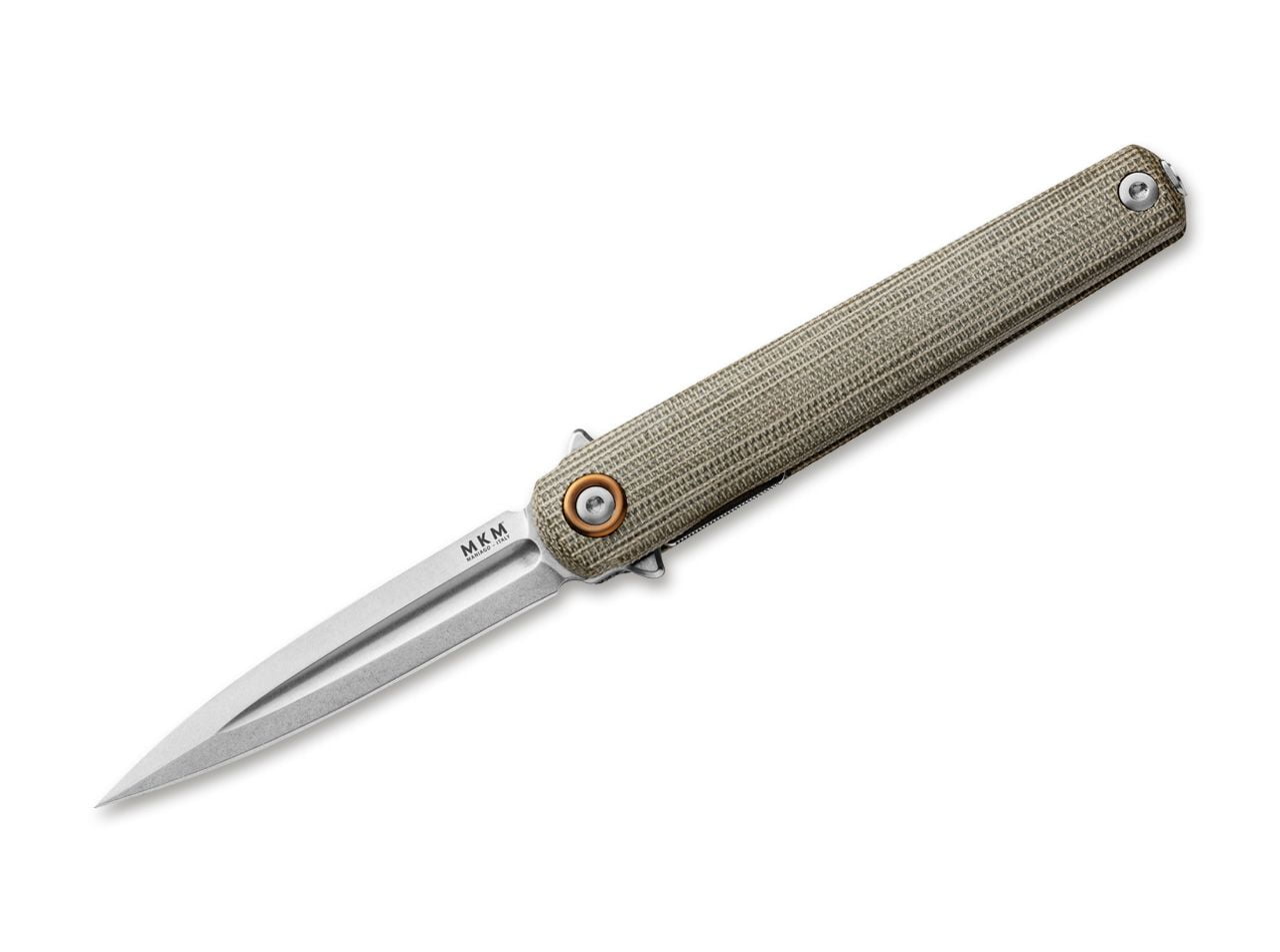 MKM Flame Light Dagger Micarta Green