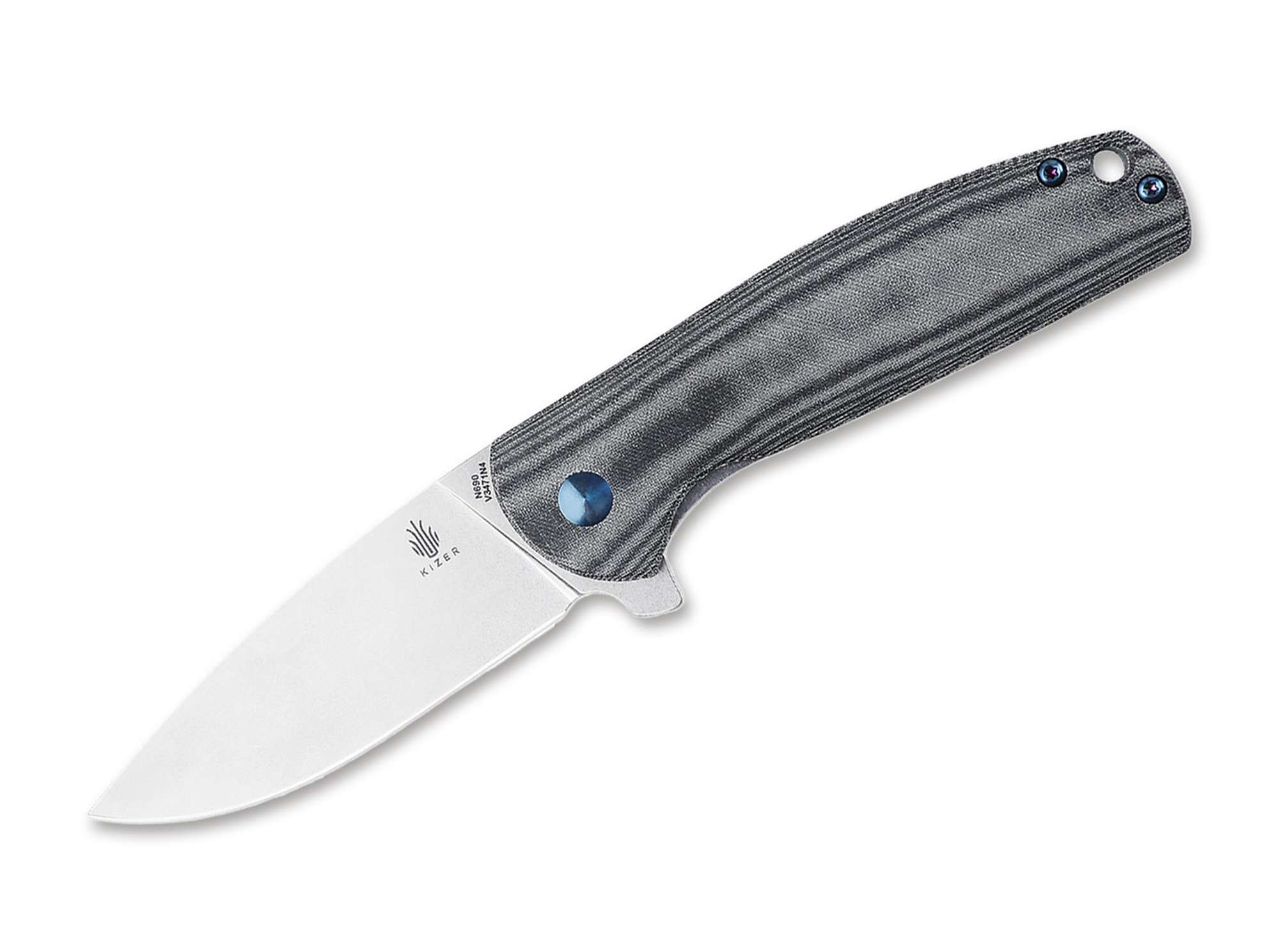 Kizer Gemini Micarta Grey