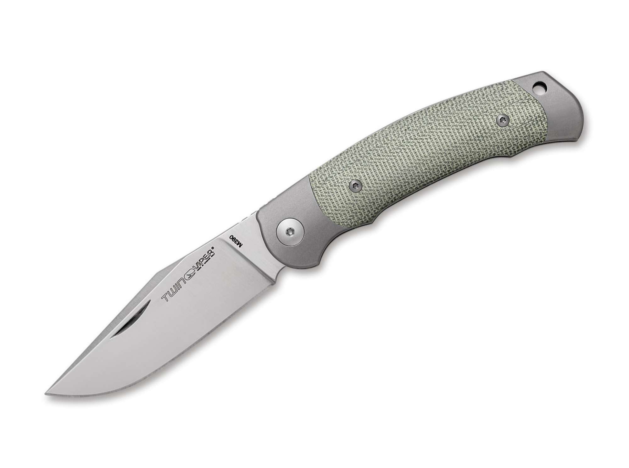 Viper Twin Titanium Micarta Green