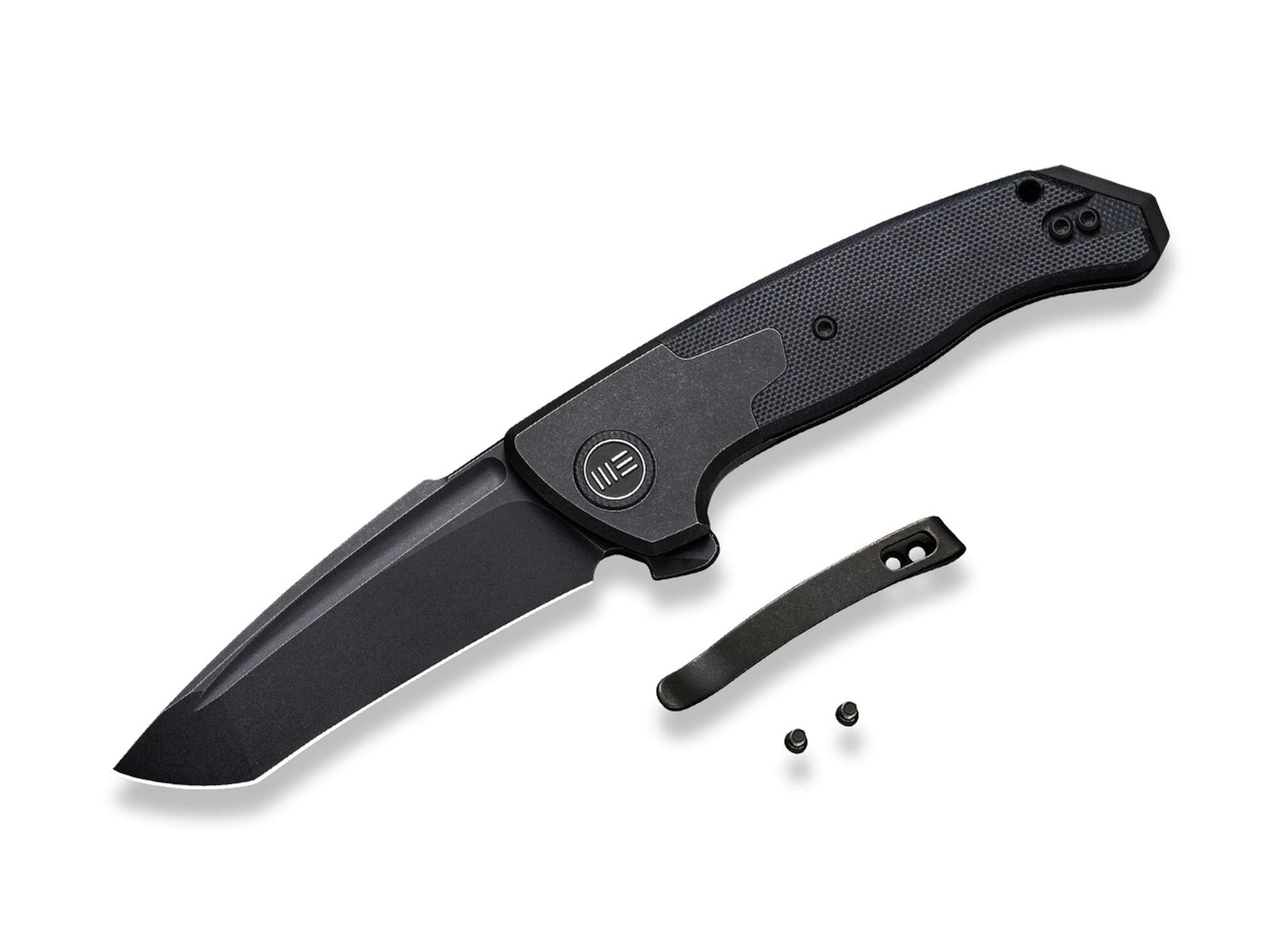 WE Knife Press Check Titanium G10 All Black Tanto