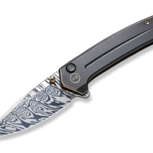 WE Knife Culex Titanium Bronze Damascus