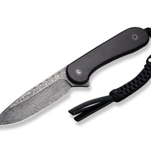 CIVIVI Fixed Blade Elementum Ebony Damascus