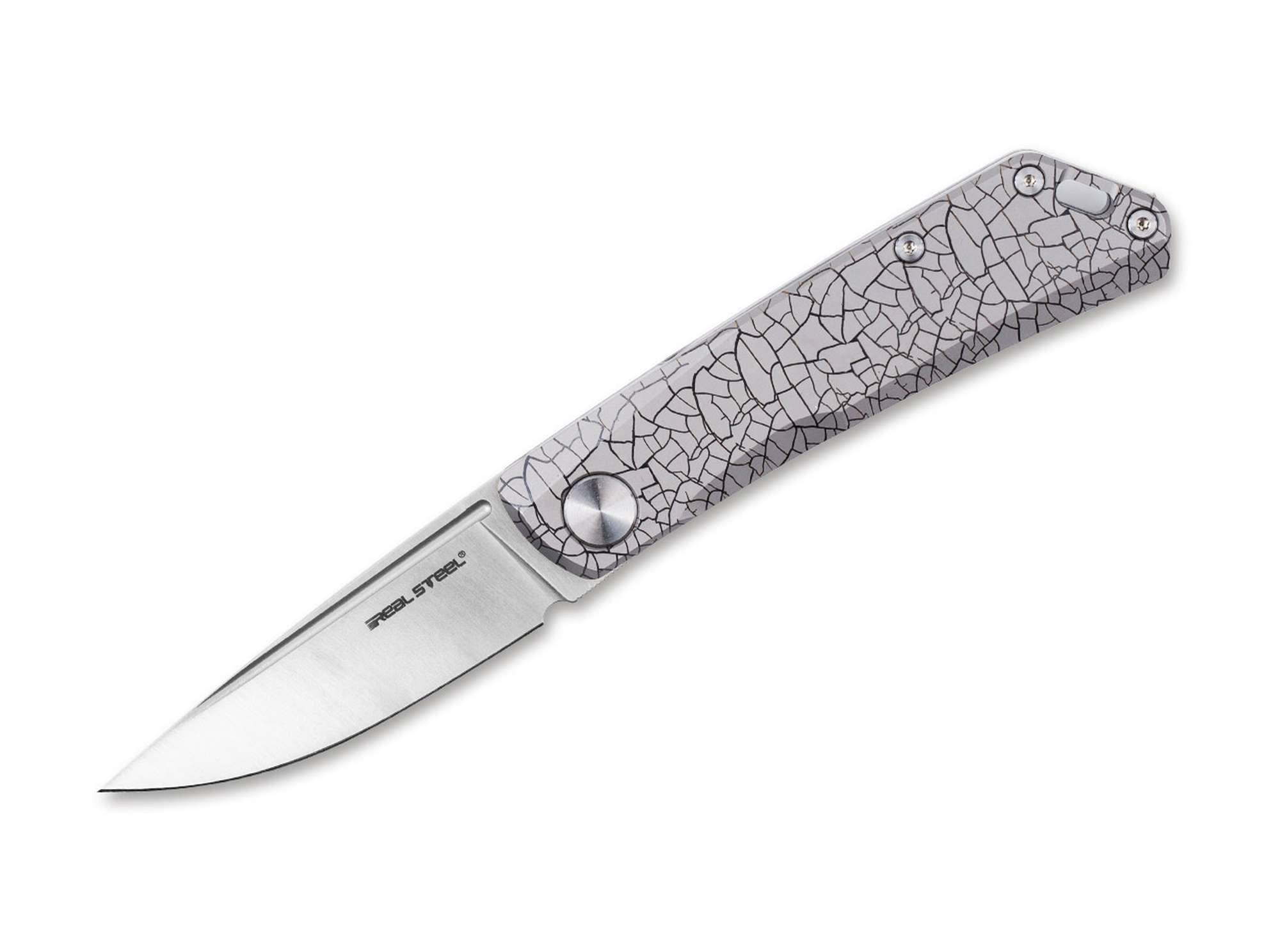 Luna Titanium Grey Crackle Real Steel