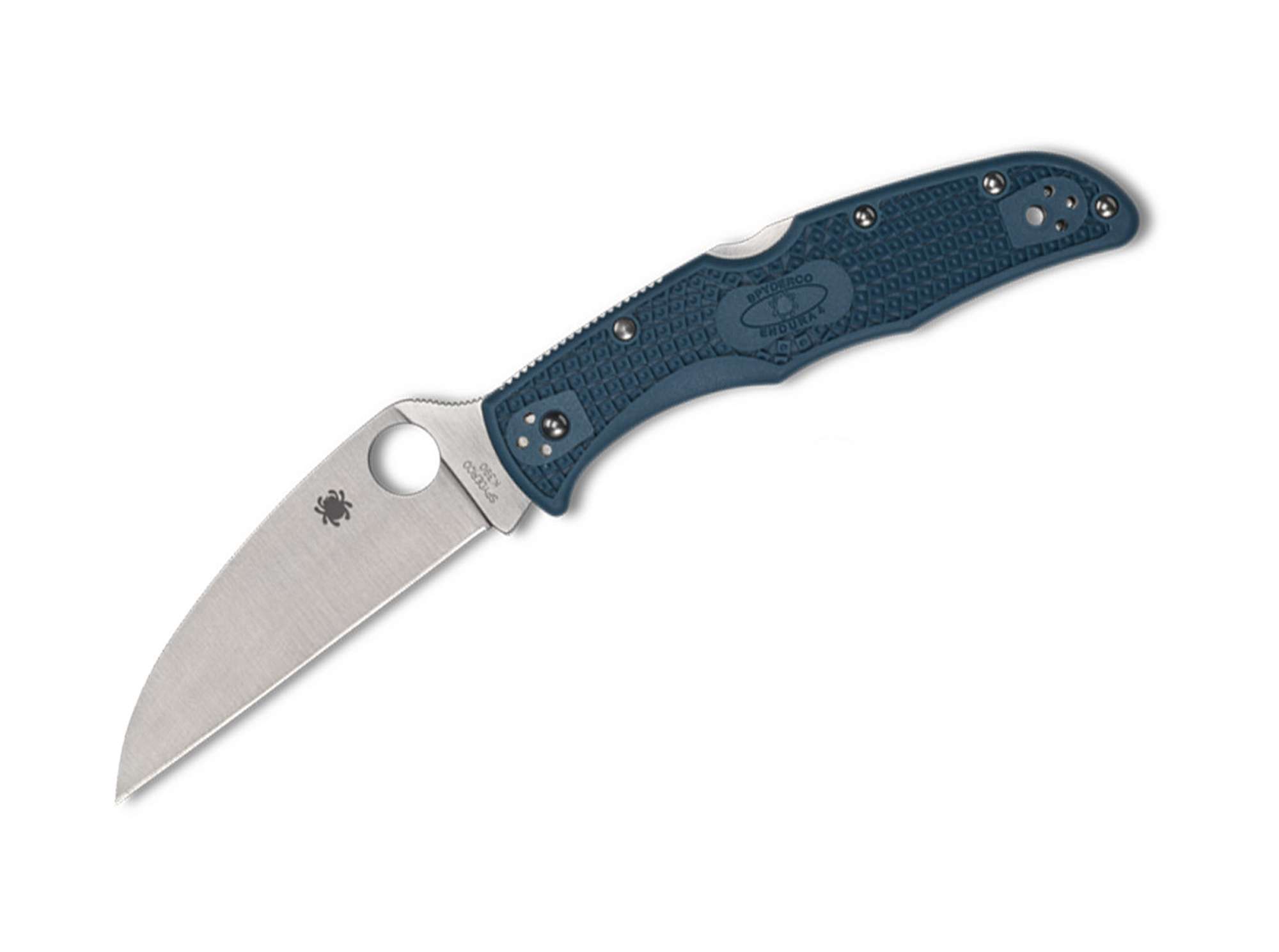 Endura 4 Lightweight Wharncliffe K390 Blue PlainEdge Spyderco