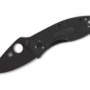 Ambitious Lightweight Black Blade PlainEdge Spyderco