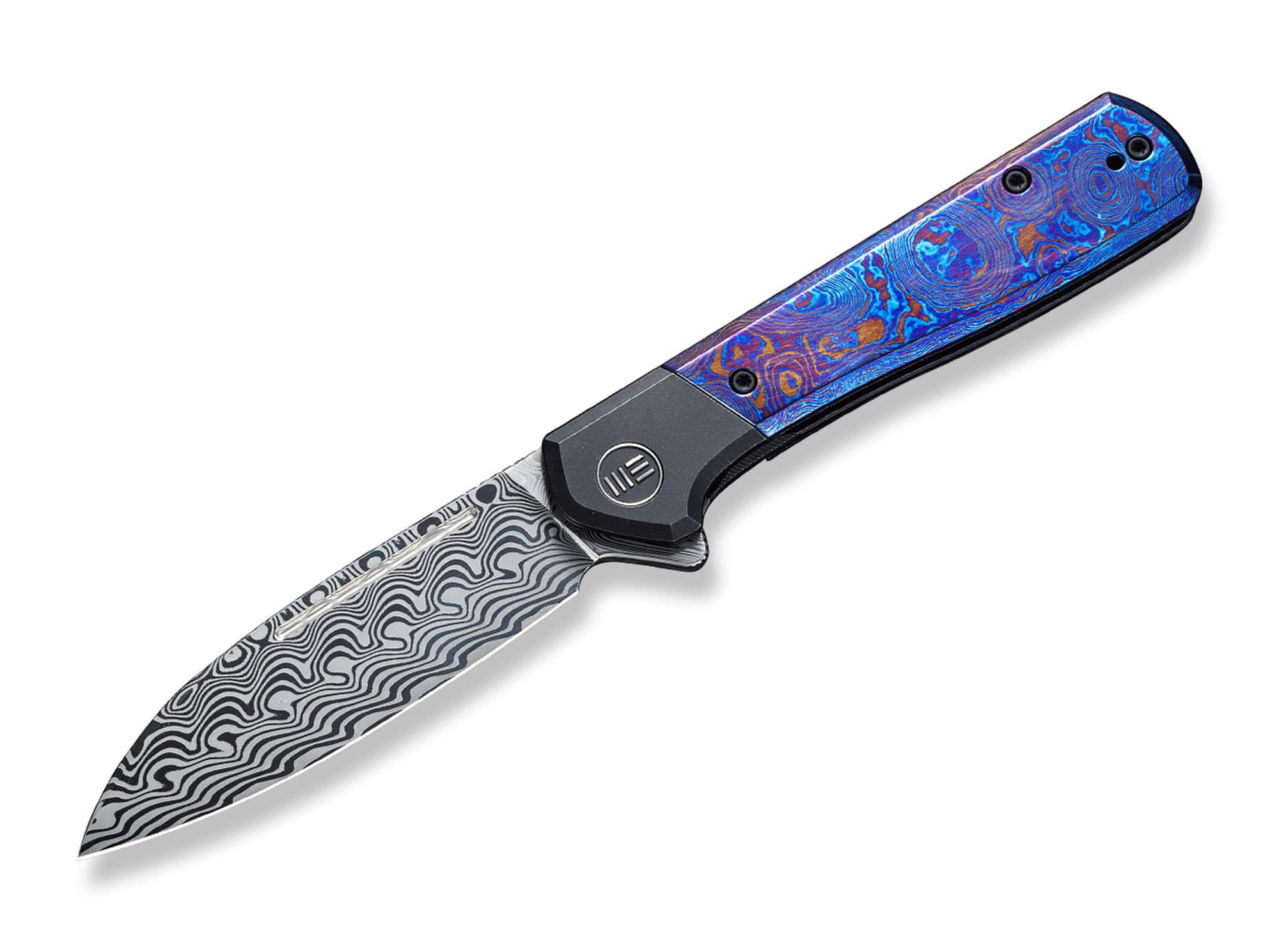 Soothsayer Damascus Purple  Timascus WE Knife