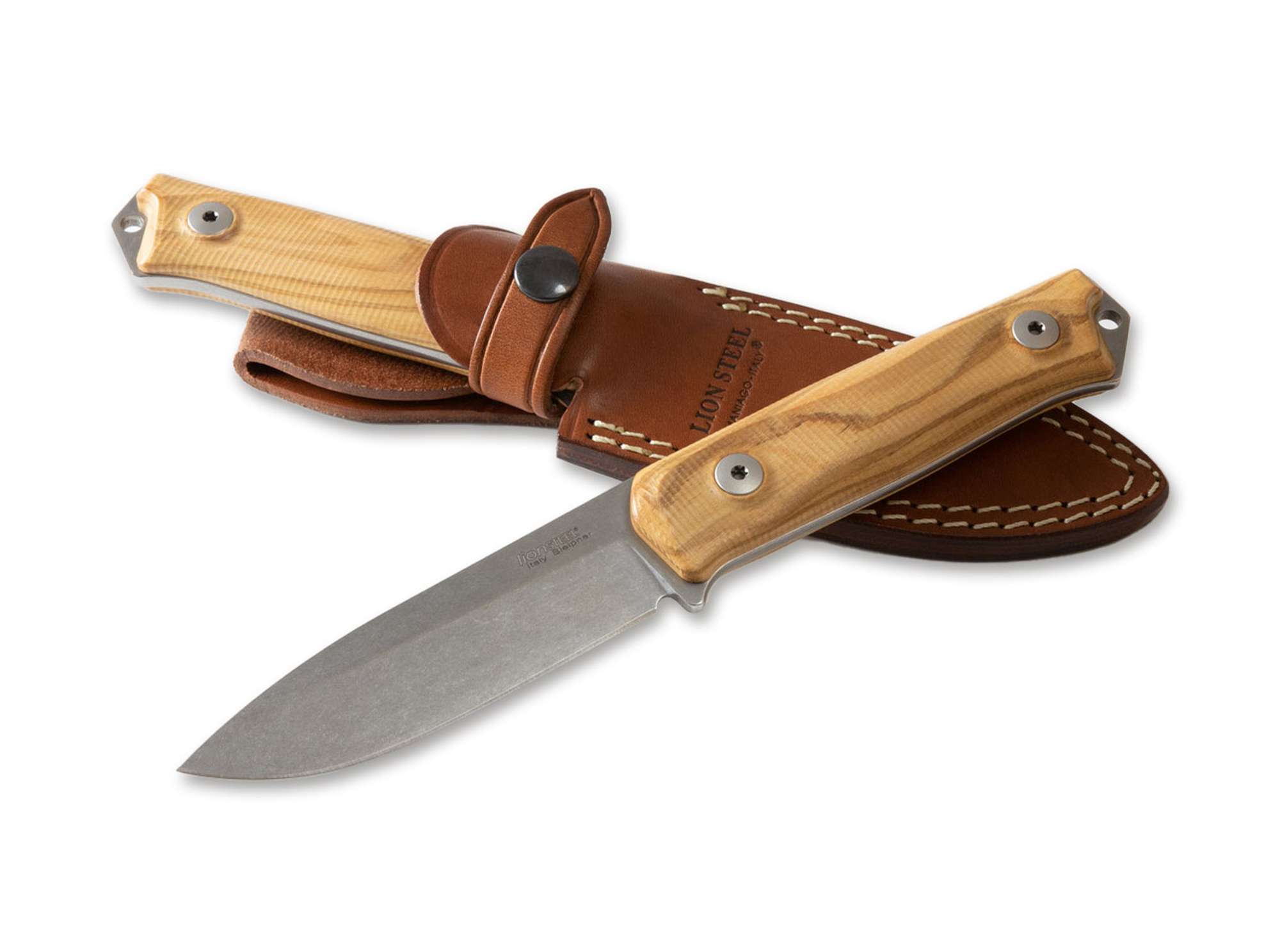 B41 Bushcraft Olive Wood LionSteel