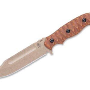 M-PAT Tan Canvas Micarta TOPS Knives