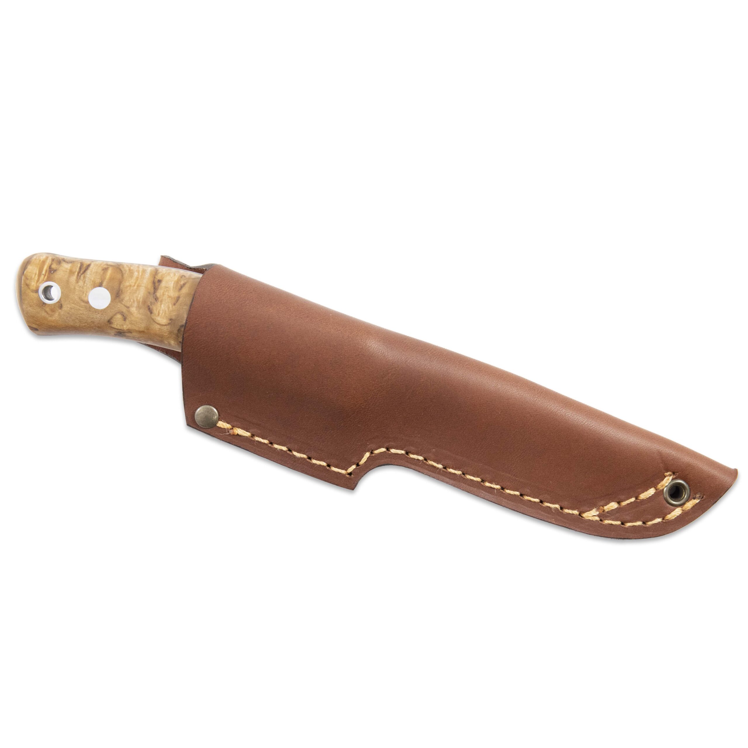 Casström No.10 SFK Stabilised Curly Birch with Fire Steel /SS/Flat