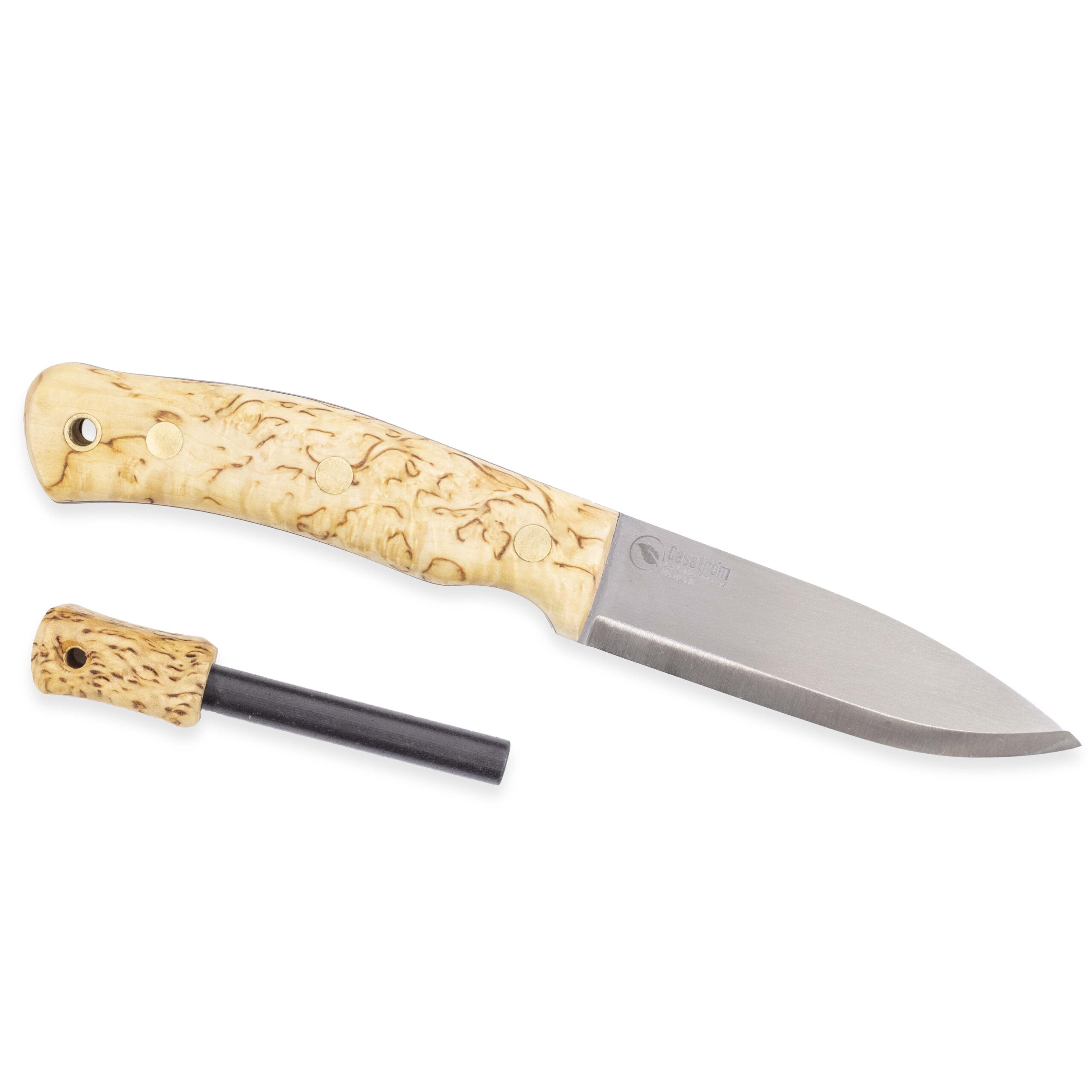 Casström No.10 SFK Curly Birch with Fire Steel /CS/FS