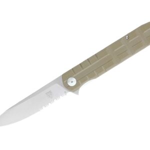 CobraTec Kuzio G10 Tan Drop Serrated