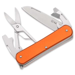 Fox Knives Vulpis 130-F4 Aluminum Orange