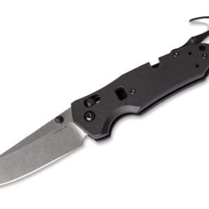 Hogue Trauma First Response Tool 3.4 G10 Solid Black Stone Tumbled