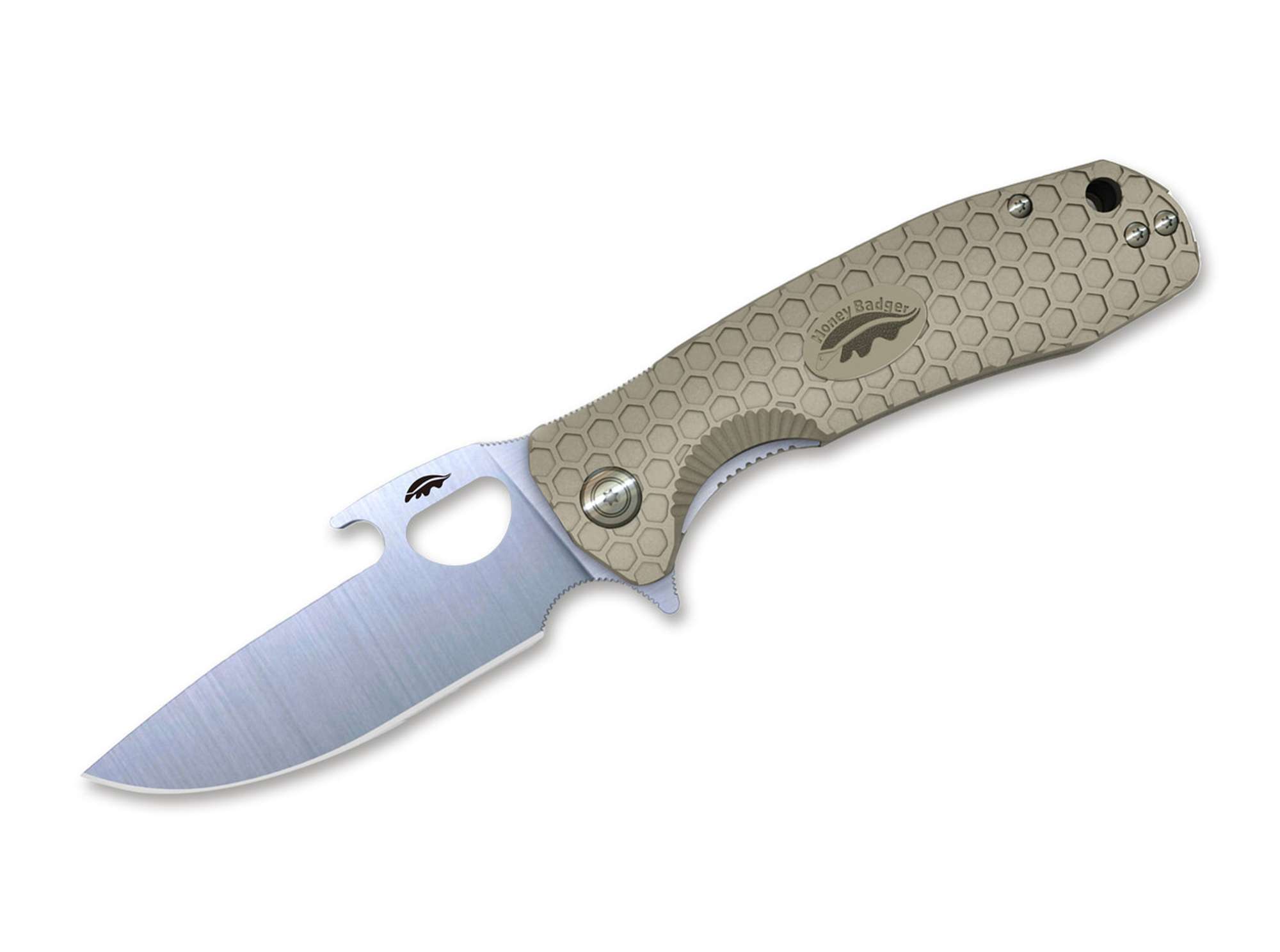 Honey Badger Opener Medium Tan 8Cr13MoV DP