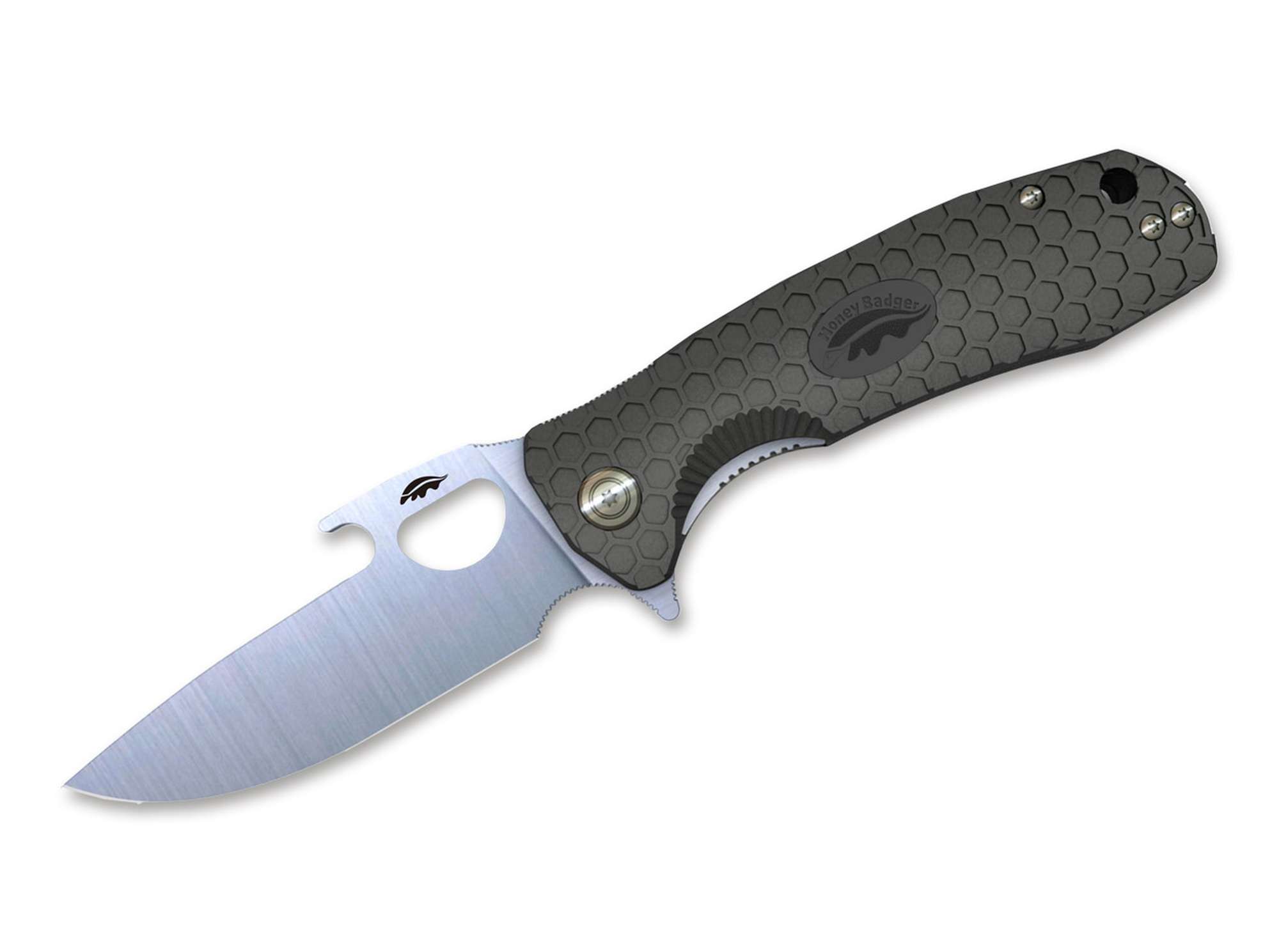 Honey Badger Opener Medium Black 8Cr13MoV DP