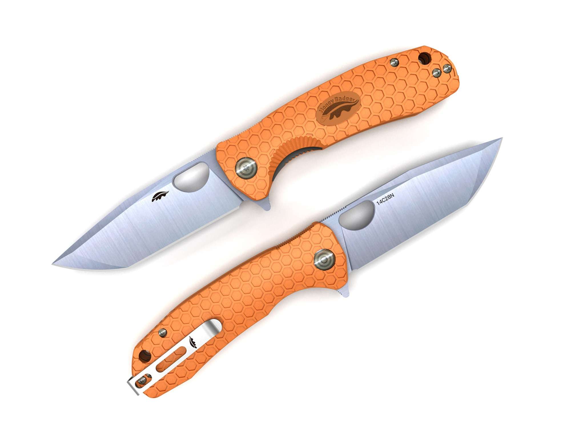 Honey Badger Tanto 14C28N Medium Orange