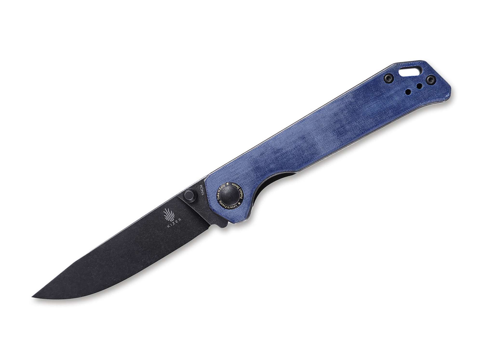 Kizer Begleiter Blue Denim Micarta