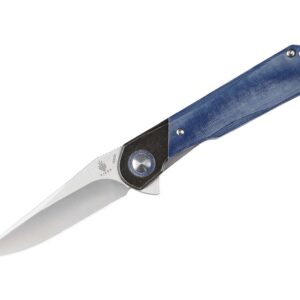 Kizer Comet Brass Micarta Blue