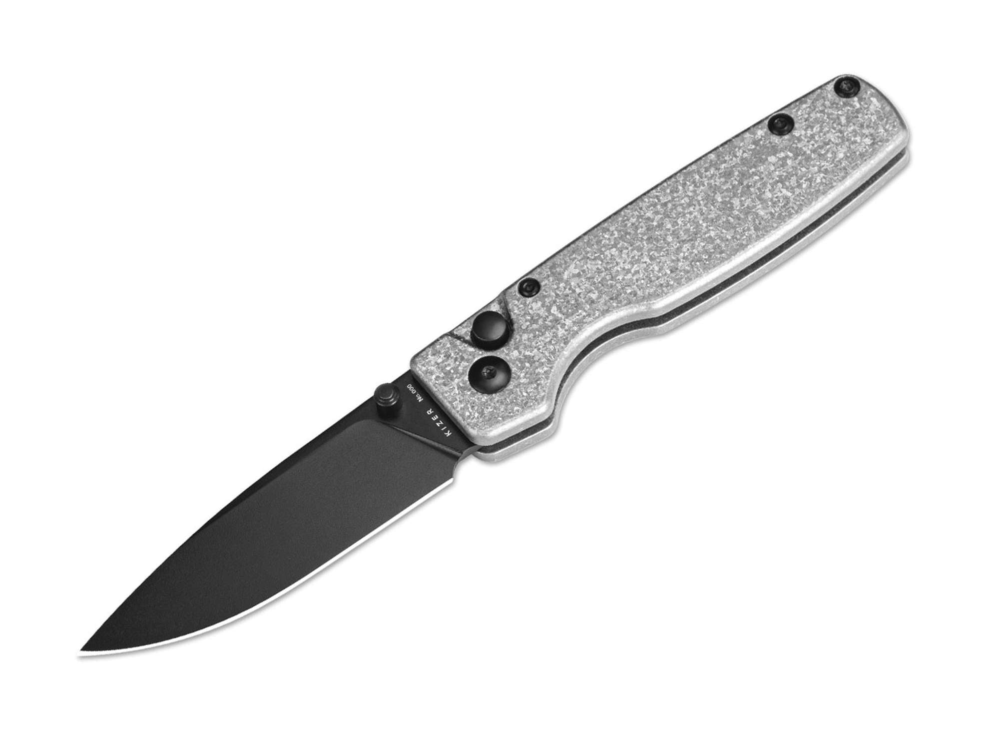 Kizer Original XL Snowflake Titanium Button Lock