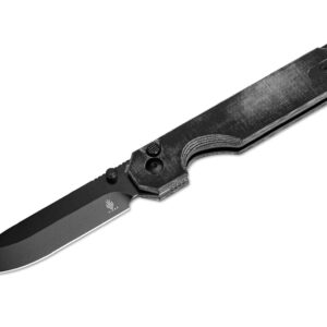 Kizer KUH Micarta All Black Button Lock