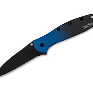 Kershaw Leek Aluminum Blue Black Gradient Black Blade