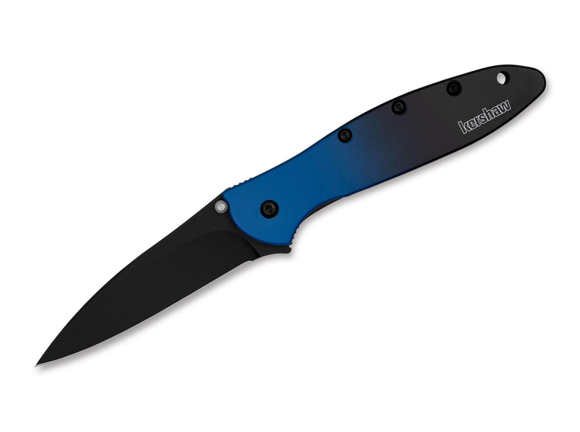 Kershaw Leek Aluminum Blue Black Gradient Black Blade
