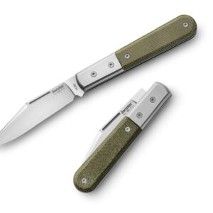 LionSteel Shuffler Barlow Canvas Micarta Green