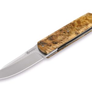 Maserin Silver Sport Knife Dyed Poplar Wood