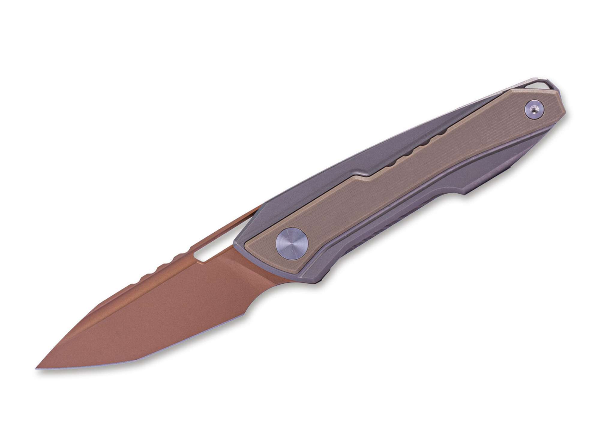 Real Steel Bullet Frame Lock Titanium G10 Coyote