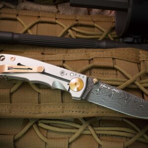 Spartan Blades Spartan-Harsey Folder 3.25 Chad Nichols Damascus Bronze