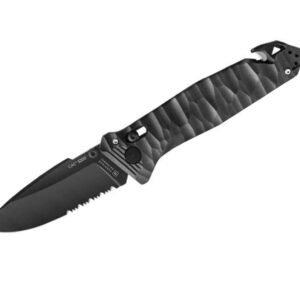 TB Outdoor C.A.C. S200 G10 Textured Black Serrated