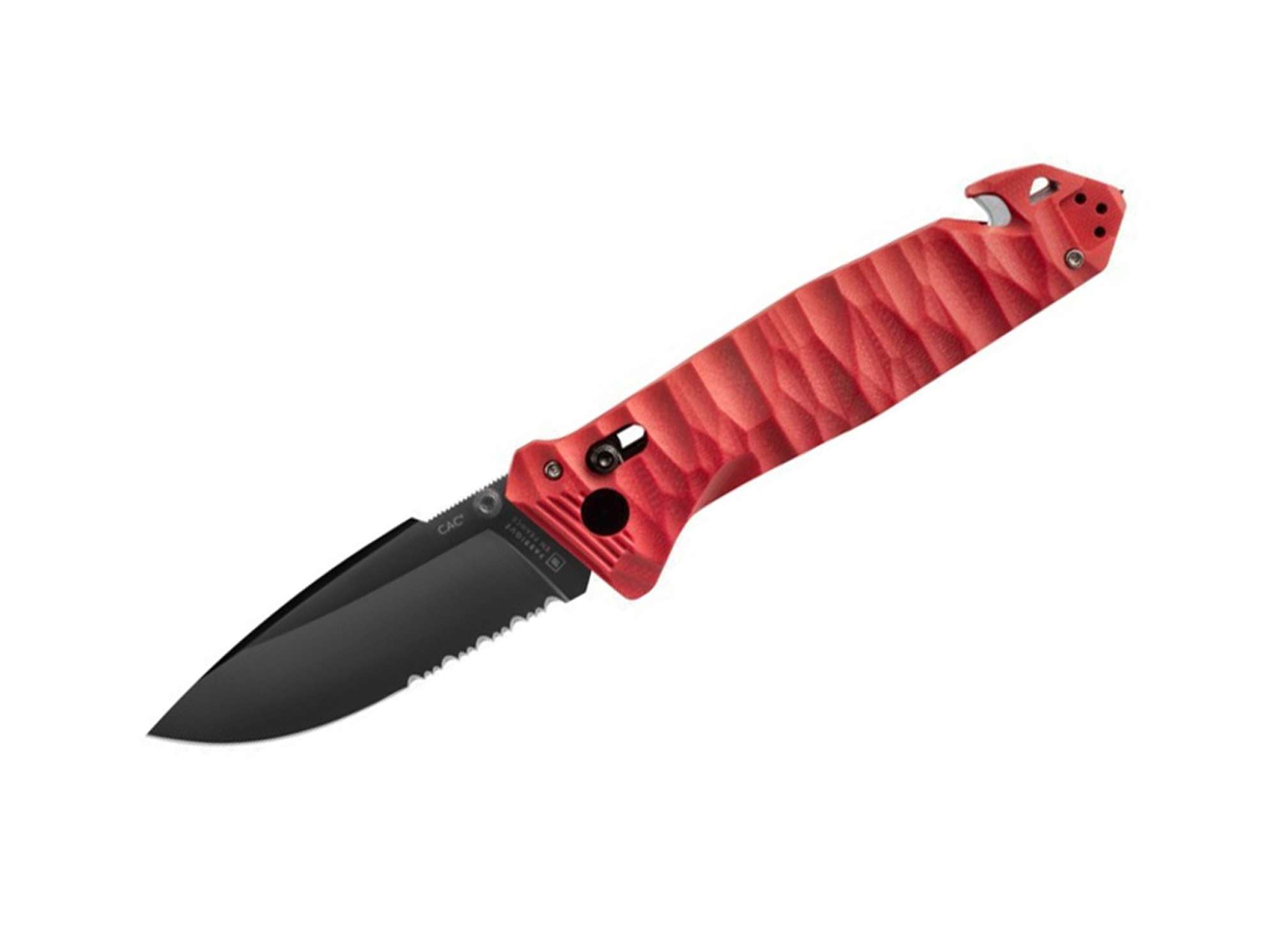 TB Outdoor C.A.C. S200 G10 Textured Red Serrated