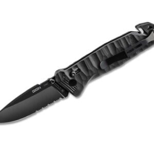 TB Outdoor C.A.C. GIGN PA6 Textured Black Serrated