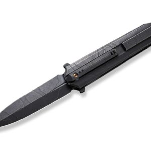 WE Knife Diatomic Etching Pattern Titanium Black