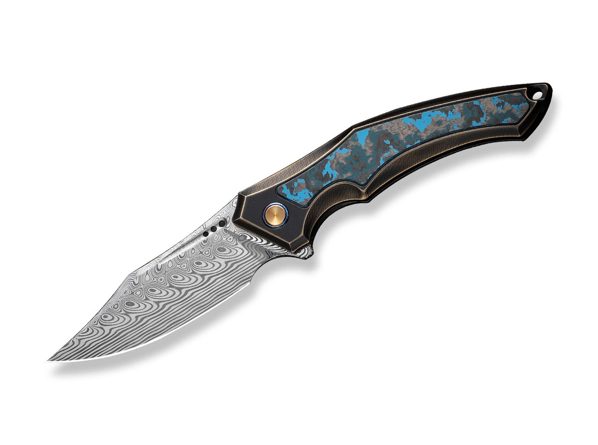 WE Knife Orpheus Ltd Titanium Arctic Storm CF Damascus