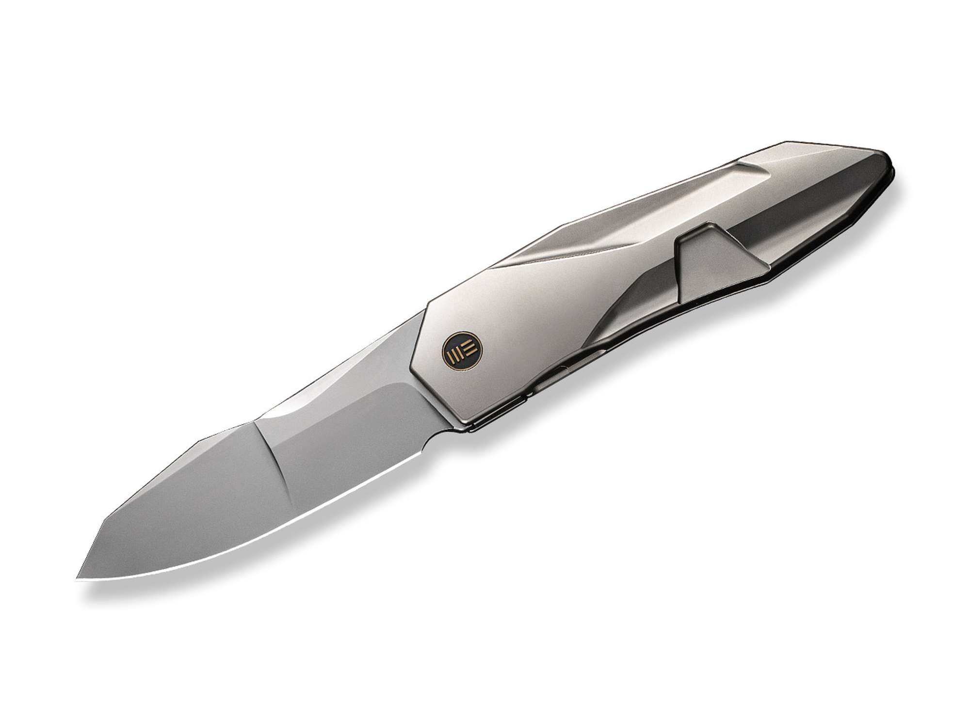 WE Knife Solid Titanium Grey Bead Blasted