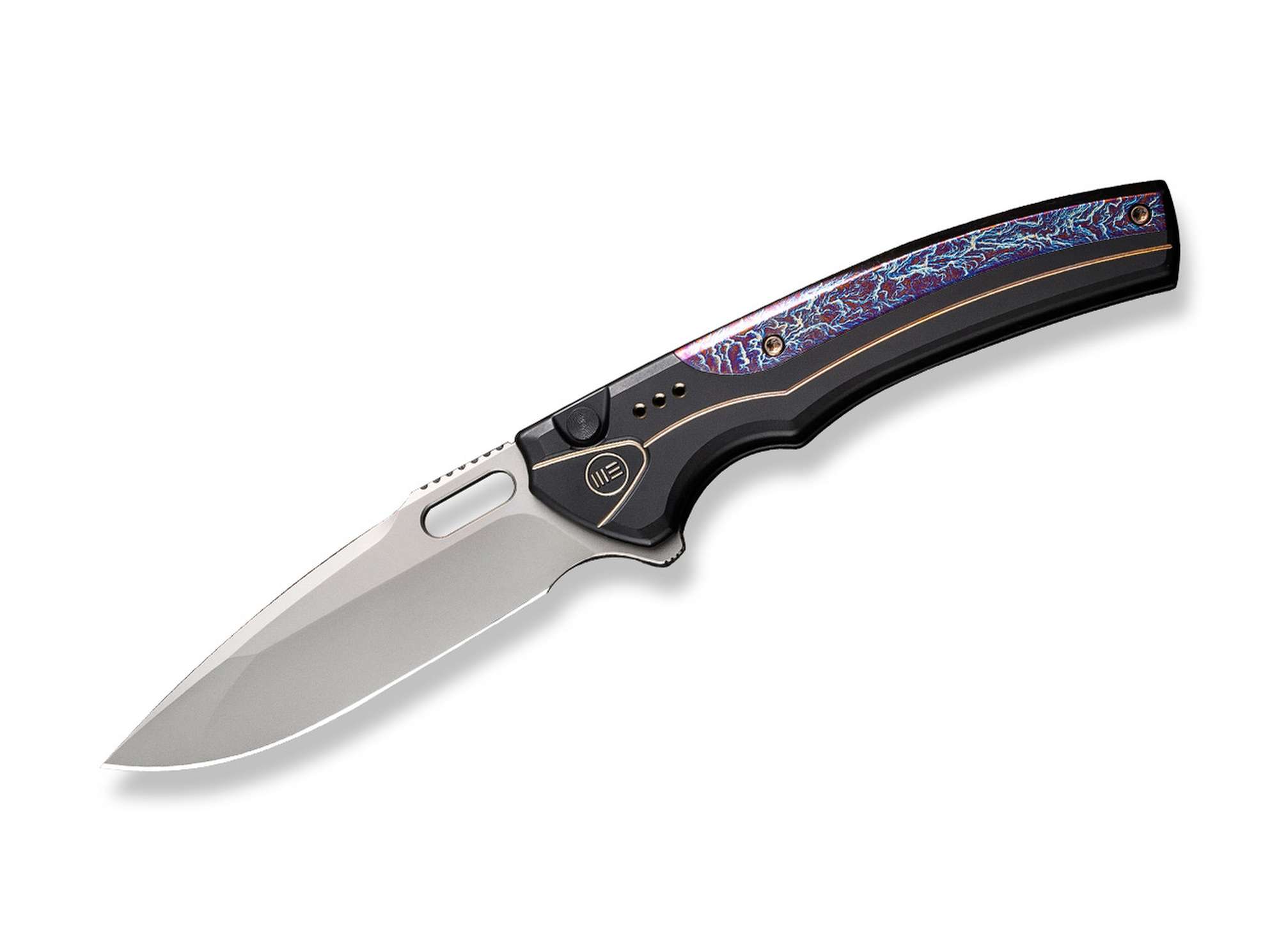 WE Knife Exciton Ltd Bead Blasted Flamed Titanium