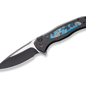 WE Knife Button Lock Kitefin Ltd Titanium CF Arctic Storm