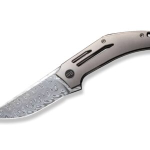 WE Knife Speedliner Titanium Grey Frame Lock Damascus
