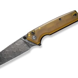 CIVIVI Amirite 4 Reverse Tanto Ultem Amber Damascus