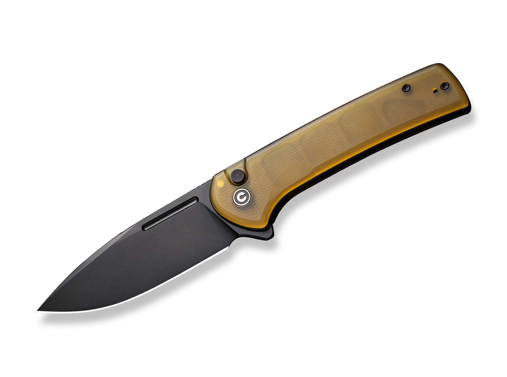 CIVIVI Conspirator Button Lock Ultem Amber & Black