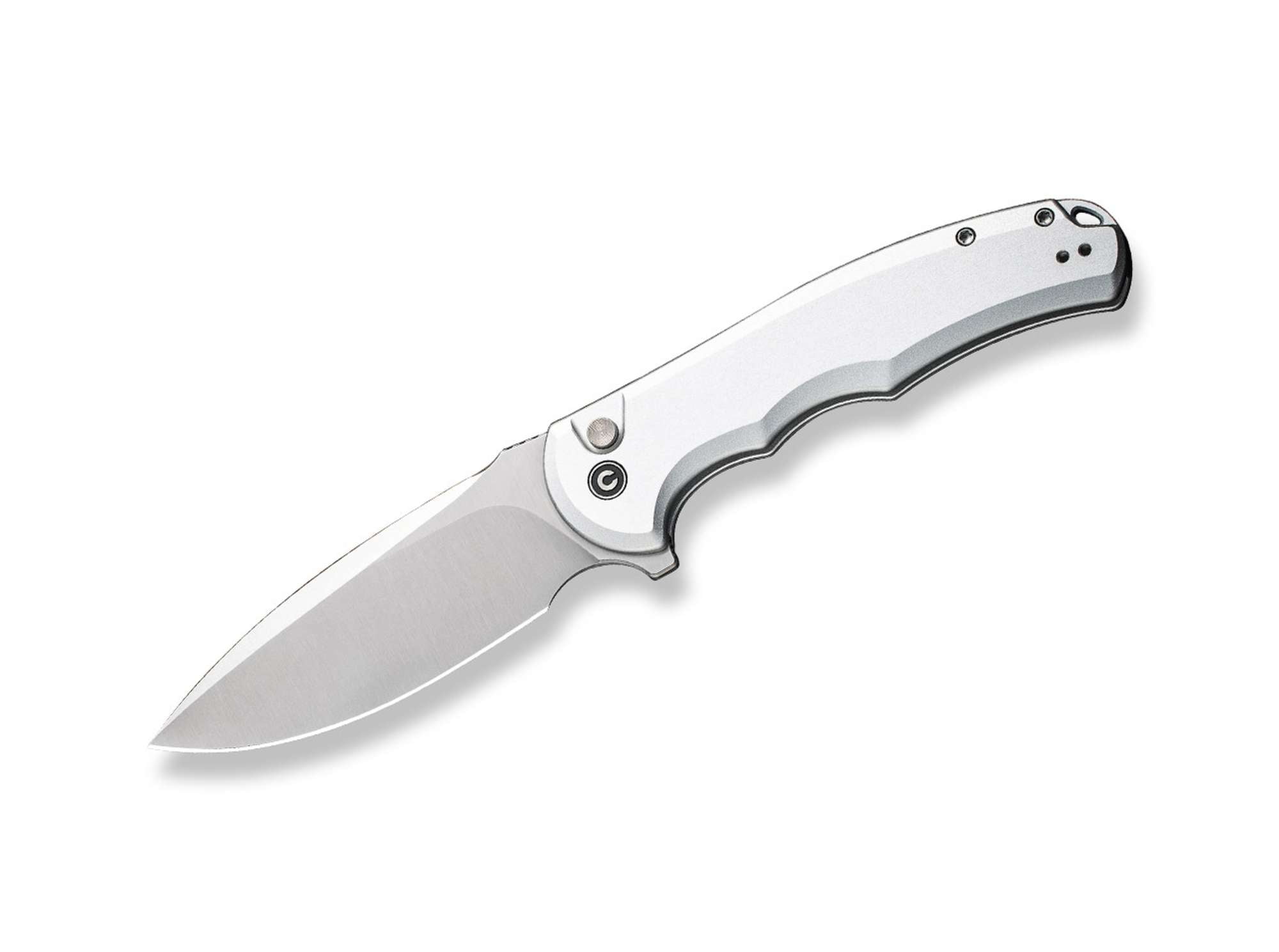 CIVIVI Button Lock Praxis Aluminum Silver